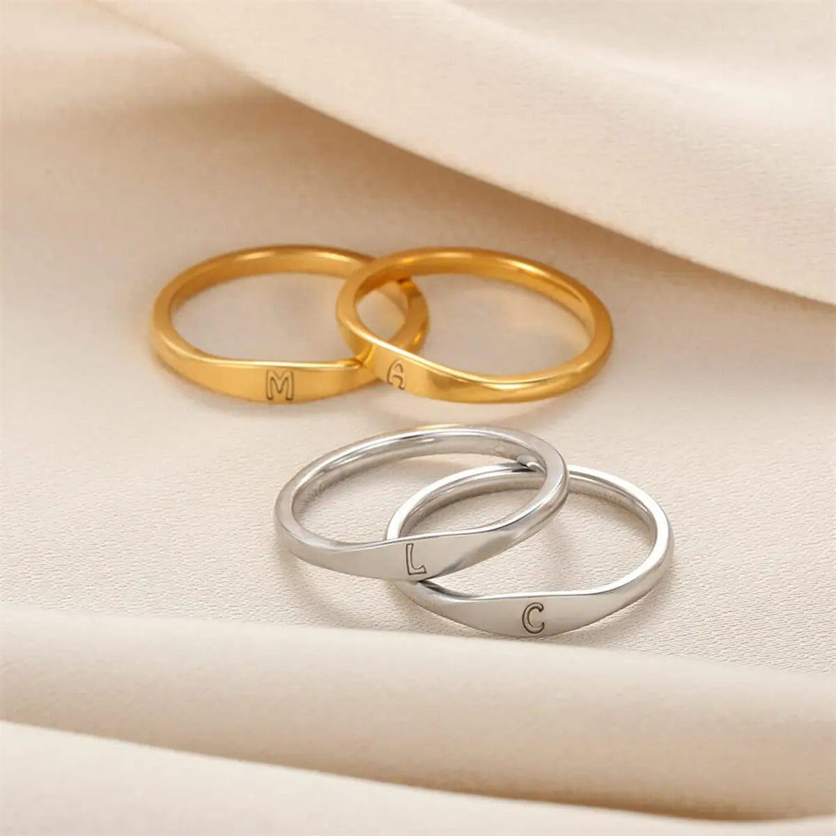 Personalized Initial Ring – Custom Letter Ring | Elegant Gift