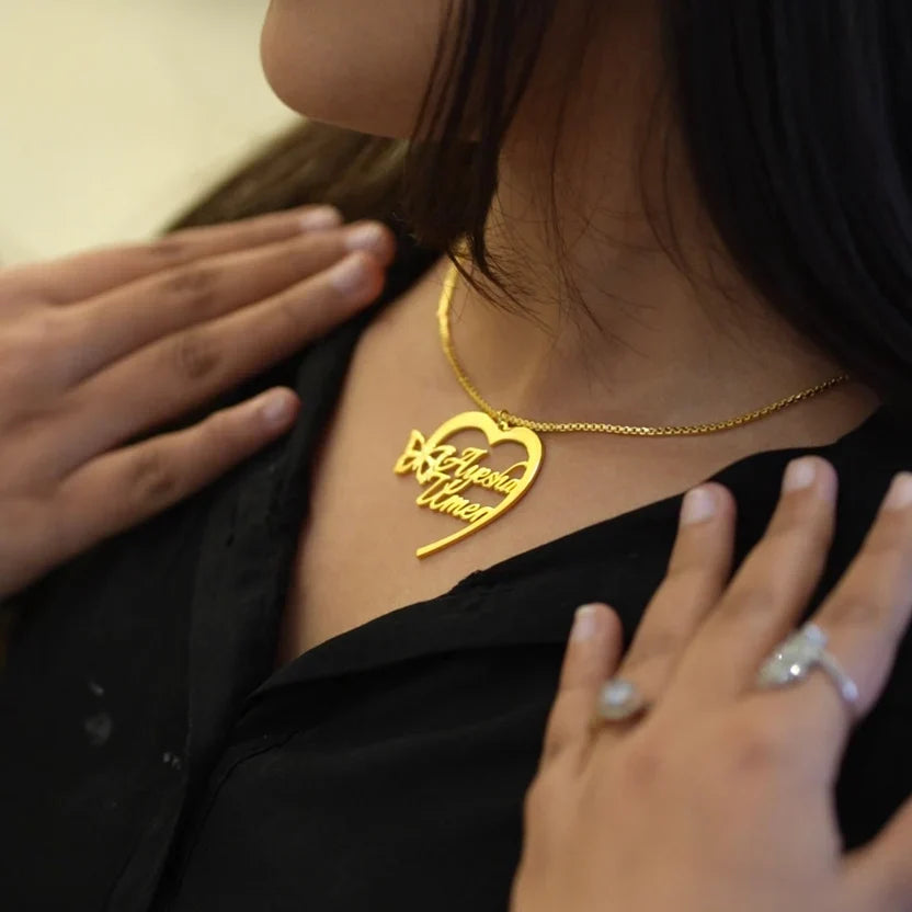 Butterfly Heart Shape Necklace - AHP Customize