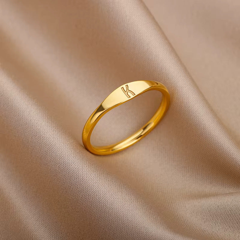 Personalized Initial Ring – Custom Letter Ring | Elegant Gift