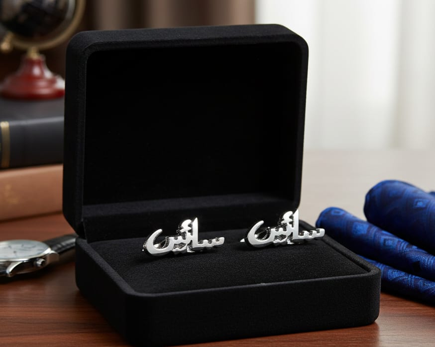 Customized Name Urdu Cufflink - AHP Customize