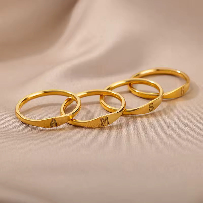 Personalized Initial Ring – Custom Letter Ring | Elegant Gift