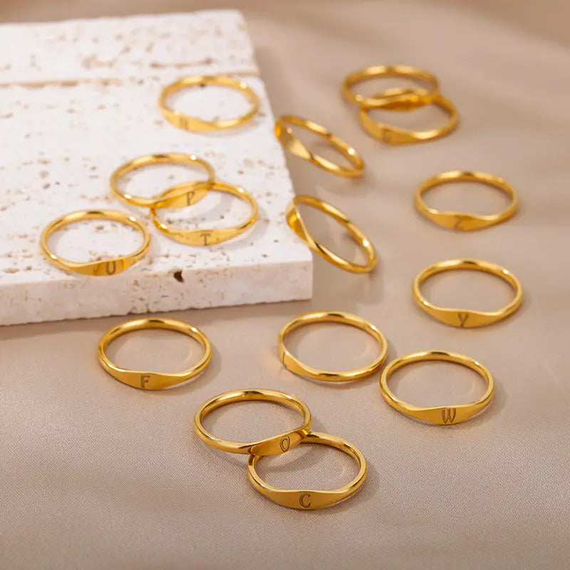 Personalized Initial Ring – Custom Letter Ring | Elegant Gift