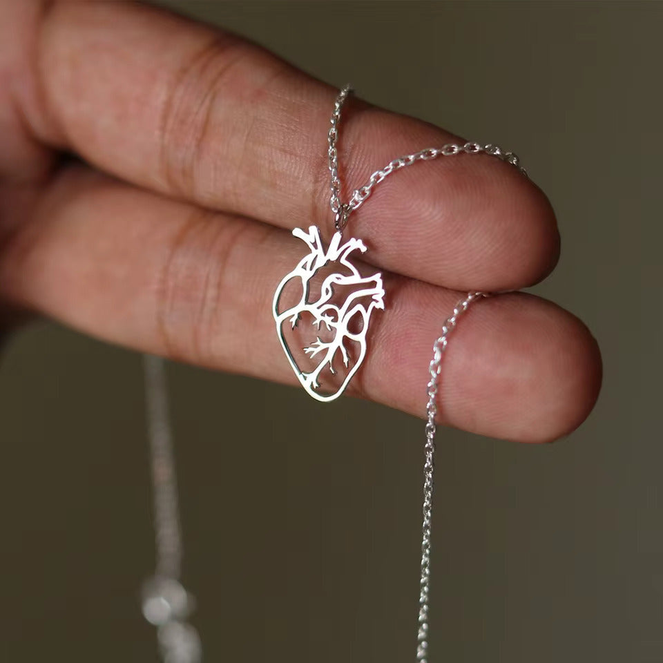 Romantic Heart Pendant Necklace – Elegant Love Gift for Her - AHP CUSTOMIZE