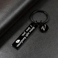 Fully Customized Drive Safe Keychain | Personalized Name, Initial & Custom Message Metal Keychain