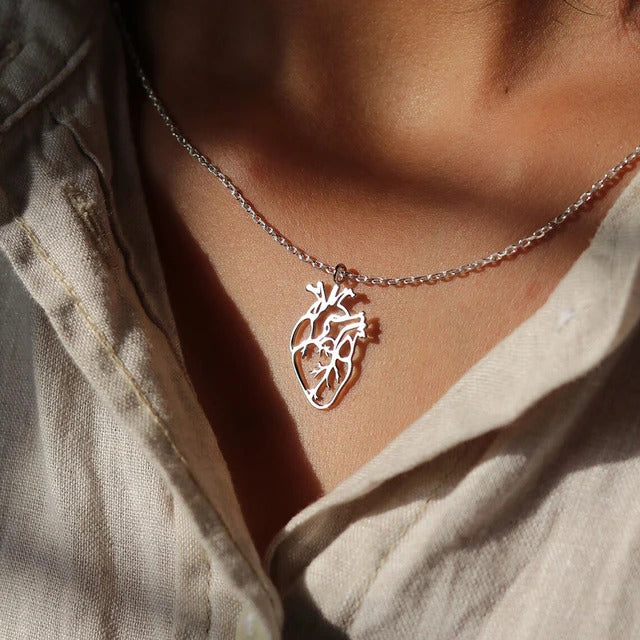 Romantic Heart Pendant Necklace – Elegant Love Gift for Her - AHP CUSTOMIZE