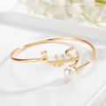 Personalized Name Bangle With White Stone - AHP Customize