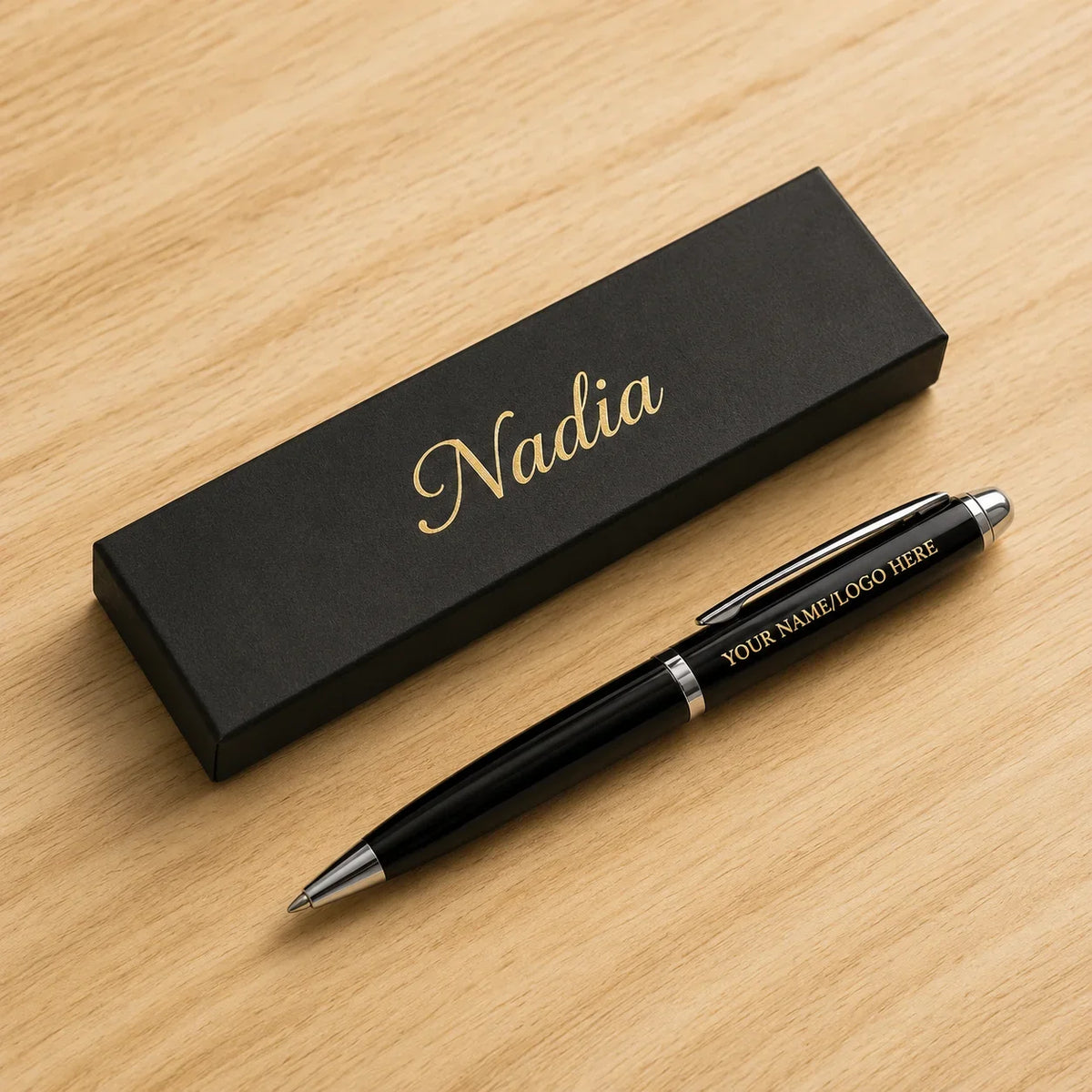 Personalized Name Pen with Company Logo | Custom Branded Ballpoint Pen for Business, Office & Corporate Gifts