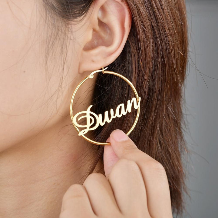 Personalized Custom Name Earrings | Customized Name Earrings for Women & Girls