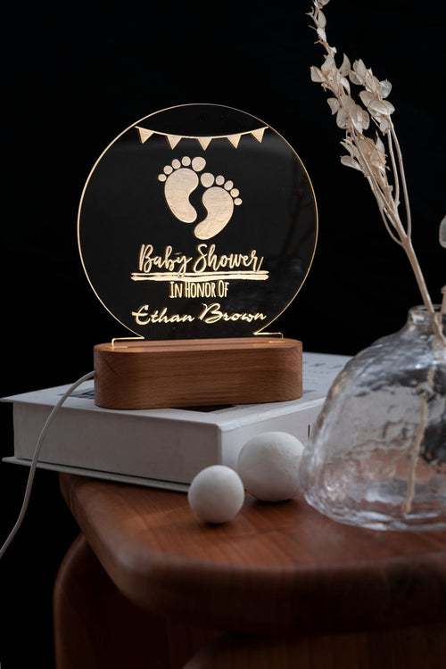 Custom 3D LED Illusion Lamp for Fiancé | Personalized Acrylic Night Lamp