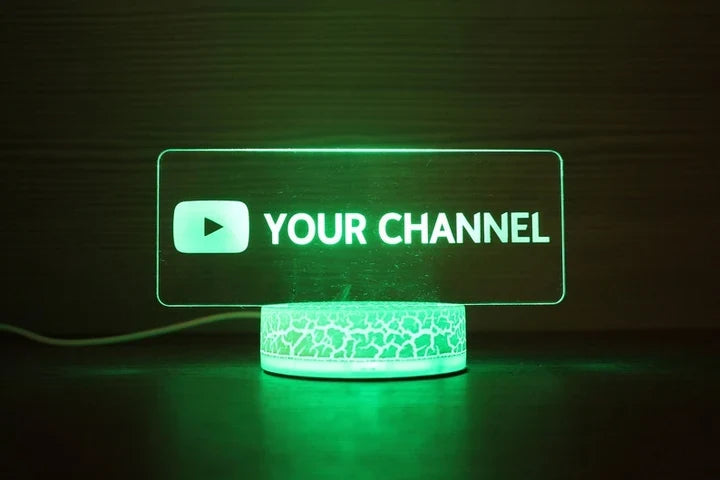 Personalized YouTube LED Lamp | Custom Acrylic 3D Night Lamp – AHP Customize