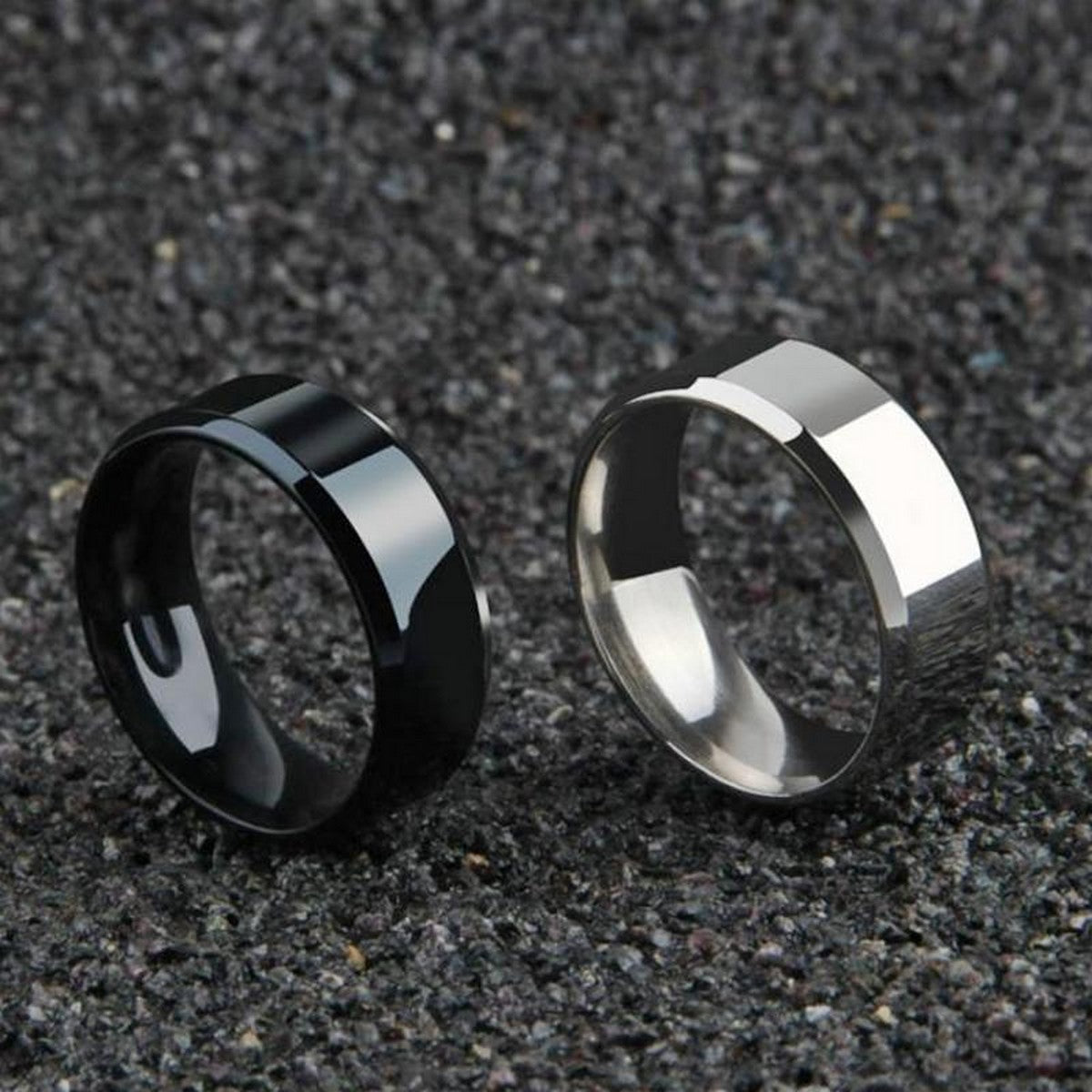 Personalized Silver Ring | Custom Name & Date Engraved Couple Ring with Heart or Crown