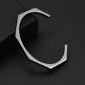 Stainless Steel Hexagon Cuff Bangle - AHP Customize