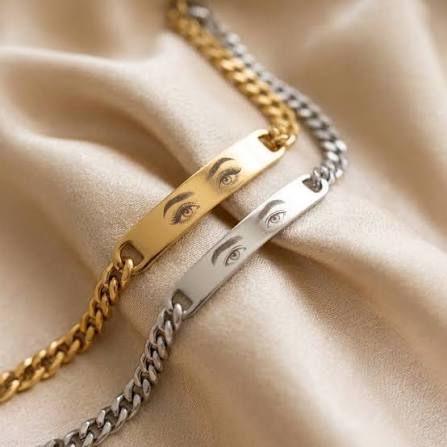 Personalized Eye Engraved Bracelet | Custom Photo Eyes Bracelet for Men & Women