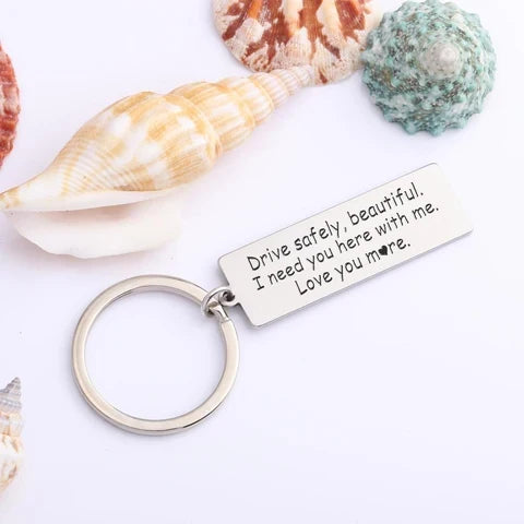 Fully Customized Keychain | Personalized Name & Custom Message Metal Keychain